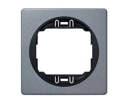 Рамка 1-на Aling-Conel EON, 80*80 античне срібло-чорний