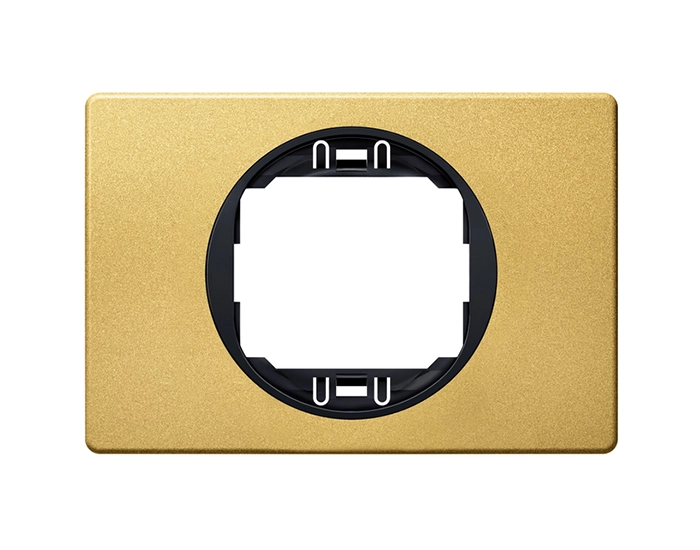 E6803.GE Рамка 1-на Aling-Conel EON, 80*120 золото-чорний