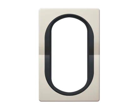 Рамка 1-на для 2-ної розетки Aling-Conel EON, беж-чорний