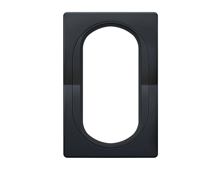 E6805.Е1Е Рамка 1-на для 2-ної розетки Aling-Conel EON, чорний матовий-чорний