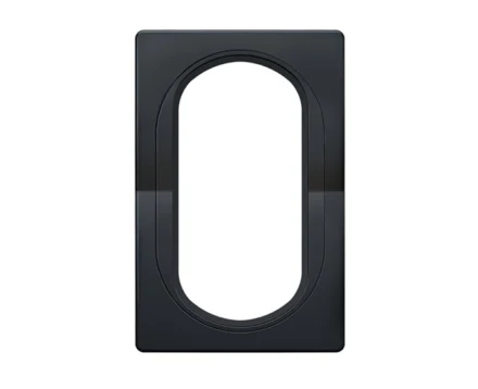 Рамка 1-на для 2-ної розетки Aling-Conel EON чорний глянцевий-чорний