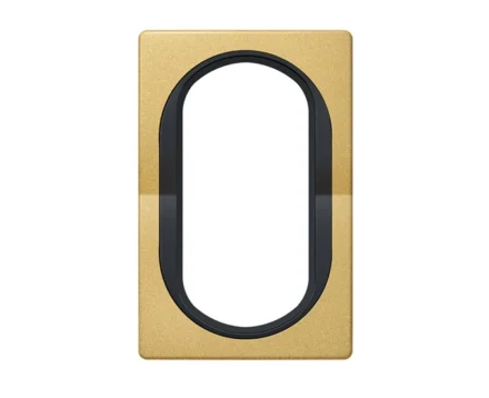 Рамка 1-на для 2-ної розетки Aling-Conel EON, золото-чорний