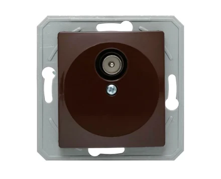 Розетка телев. базова TVR 0dB ТЕМ EKONOMIK без рамки, шоколад