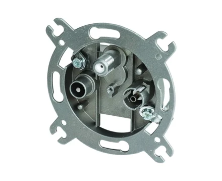 Розетка супутникова, кінцева, ТЕМ EKONOMIK без рамки, сл. кістка