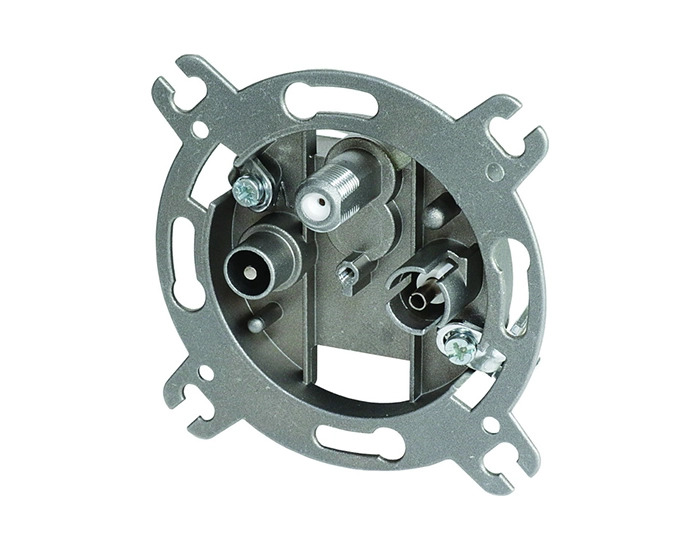 KE16IWXO-U Розетка супутникова, кінцева, ТЕМ EKONOMIK без рамки, сл. кістка