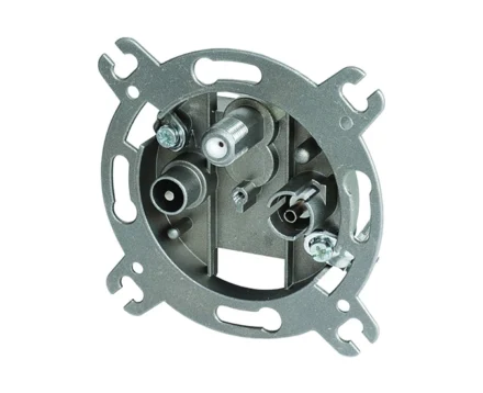 Розетка супутникова, кінцева, ТЕМ EKONOMIK без рамки, біла