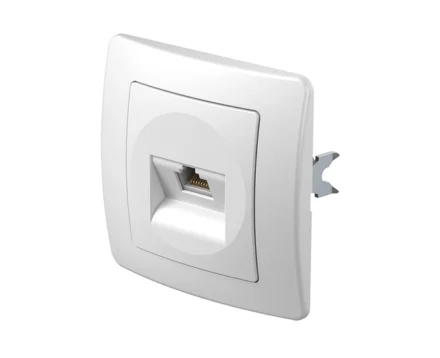 Розетка телеф. RJ11 6/6 CAT3 ТЕМ EKONOMIK без рамки, біла