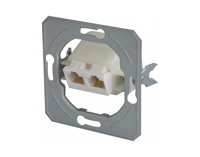 KE39IWXO-U Розетка подвійна комп'ютерна, RJ45, ТЕМ EKONOMIK без рамки, сл. кістка