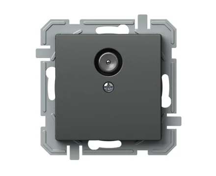 Розетка телев. базова TVR 0dB TEM LOGIQ, антрацит