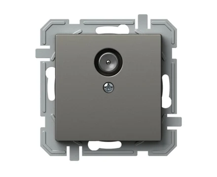 Розетка телев. базова TVR 0dB TEM LOGIQ, титан