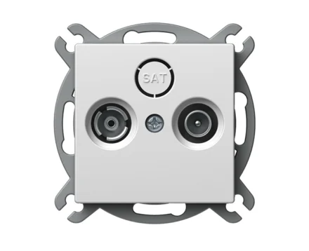 Розетка телев. прох. 10dB TEM LOGIQ, біла