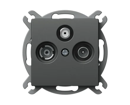 Розетка телев. кінцева 3dB TVR-SAT TEM LOGIQ, антрацит