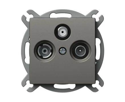 Розетка телев. кінцева 3dB TVR-SAT TEM LOGIQ, титан