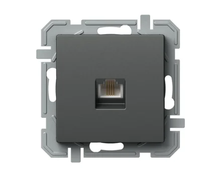 Розетка телеф. RJ11 6/4 TEM LOGIQ, антрацит
