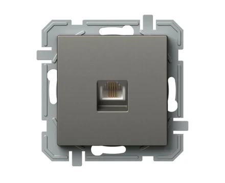 Розетка телеф. RJ11 6/4 TEM LOGIQ, титан