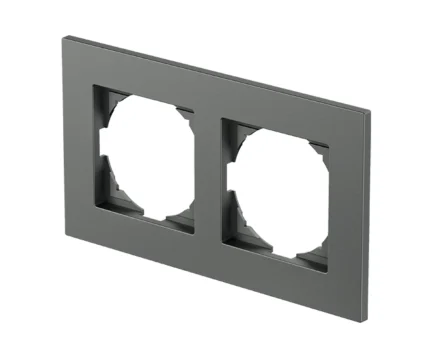 Рамка 2-на універс TEM LOGIQ FLAT, антрацит