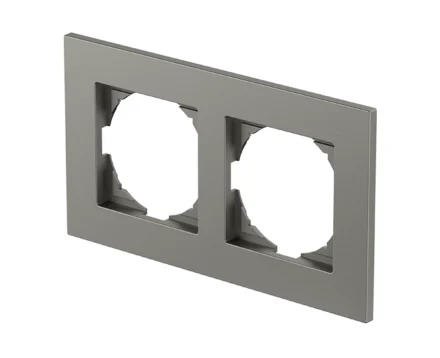 Рамка 2-на універс TEM LOGIQ FLAT, титан