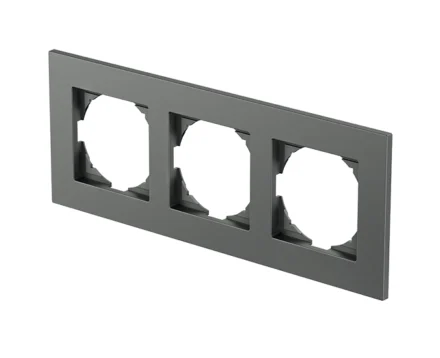 Рамка 3-на універс. TEM LOGIQ FLAT, антрацит