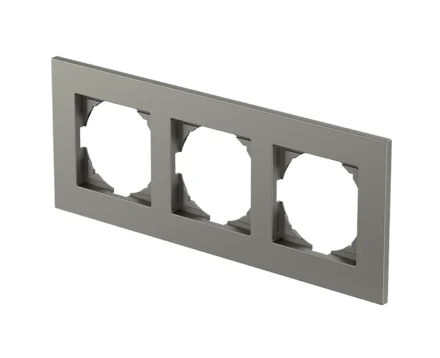 Рамка 3-на універс. TEM LOGIQ FLAT, титан