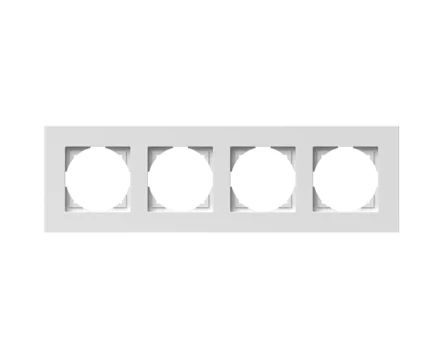 Рамка 4-на універс. TEM LOGIQ FLAT, біл.