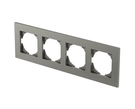 Рамка 4-на універс. TEM LOGIQ FLAT, титан