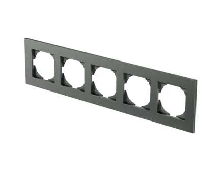 Рамка 5-на універс. TEM LOGIQ FLAT, антрацит