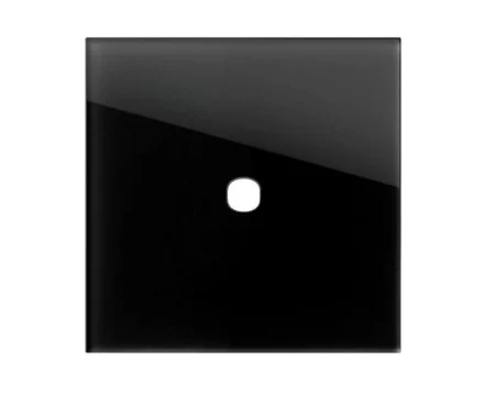 Рамка з кругл отв 1/2М TEM MODUL EDGE скло чорне