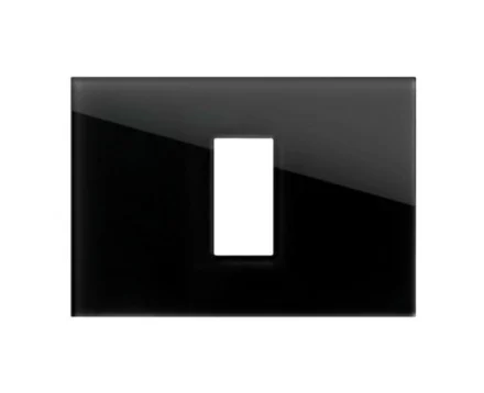 Рамка 1/3М TEM MODUL EDGE скло чорне