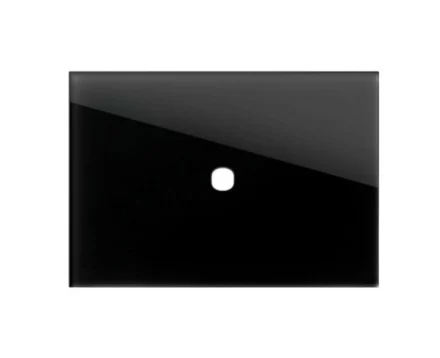 Рамка з кругл отв 1/3М TEM MODUL EDGE скло чорне