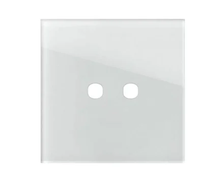 Рамка з кругл отв 2М TEM MODUL EDGE скло біле