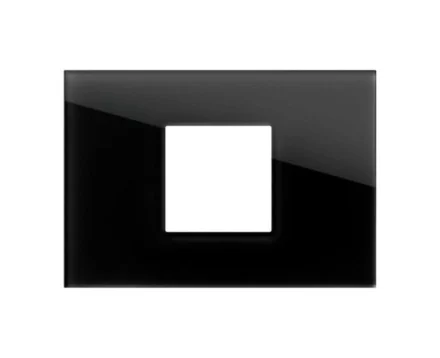 Рамка 2/3М TEM MODUL EDGE скло чорне