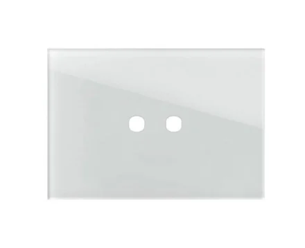 Рамка з кругл отв 2/3М TEM MODUL EDGE скло біле