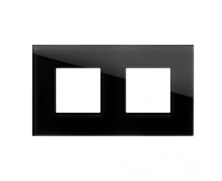 Рамка 2х2М TEM MODUL EDGE скло чорне
