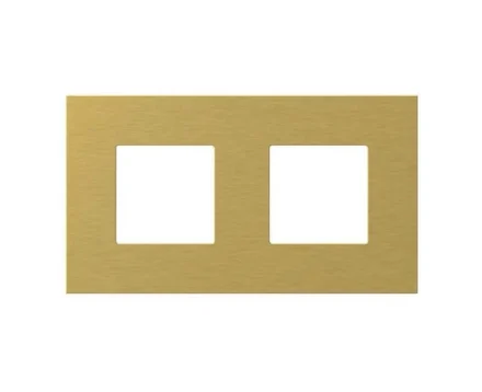 Рамка 2х2М TEM MODUL EDGE метал золотий