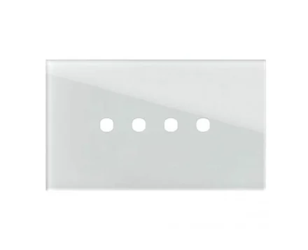 Рамка з кругл отв 4М TEM MODUL EDGE скло біле