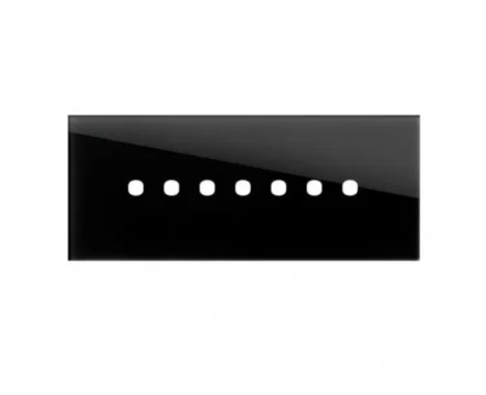 Рамка з кругл отв 7М TEM MODUL EDGE скло чорне