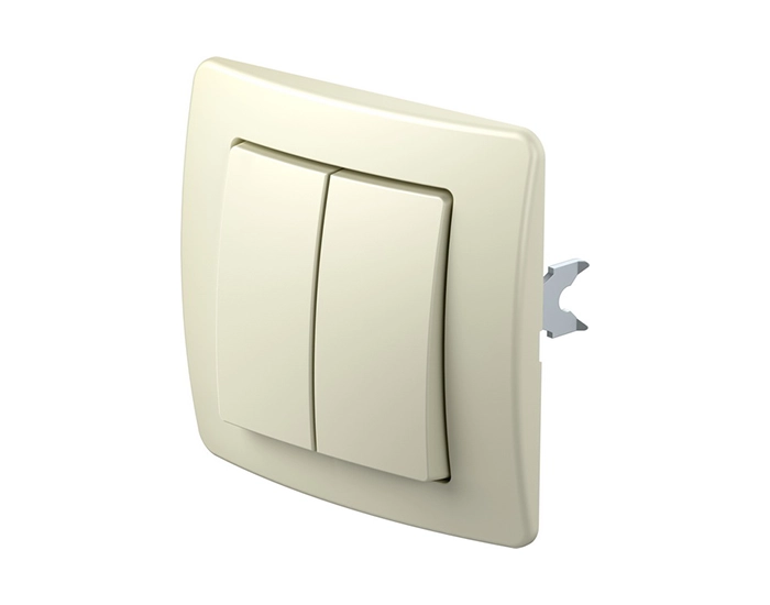 SE50IWXO-U Вимикач 2-кл. 250V/10A ТЕМ EKONOMIK без рамки, сл. кістка