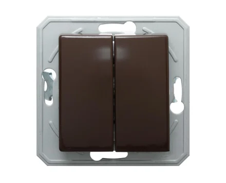 Вимикач сход. 2-кл. 250V/10A ТЕМ EKONOMIK без рамки, шоколад