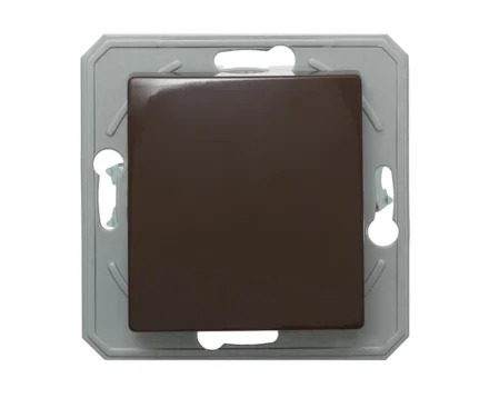 Вимикач "#" перехр. 250V/10A ТЕМ EKONOMIK без рамки, шоколад