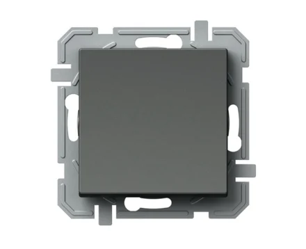 Кнопковий вимикач, 250V/10A TEM LOGIQ, антрацит