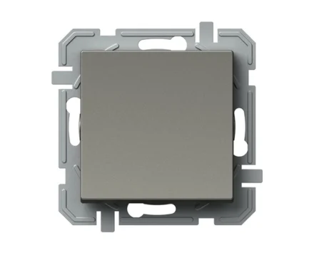 Кнопковий вимикач, 250V/10A TEM LOGIQ, титан