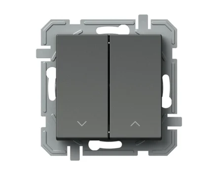 Вимикач для жалюзі, 250V/10A TEM LOGIQ, антрацит