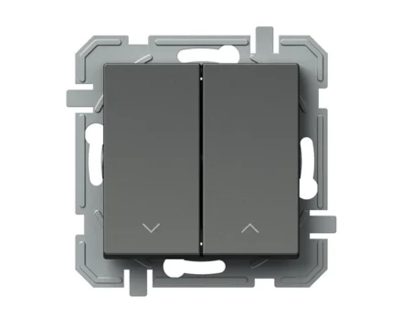 Кнопковий вимикач для жалюзі, 250V/10A TEM LOGIQ, антрацит