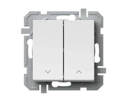 Кнопковий вимикач для жалюзі, 250V/10A TEM LOGIQ, білий