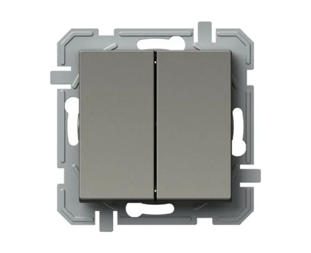 Вимикач сход. 2-кл. 250V/10A TEM LOGIQ, титан