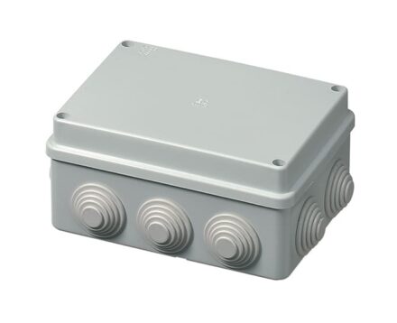 Коробка розподільча зовнішня 150x110х70мм IP55 з сальниками гумовими ELETTROCANALI EC400C5