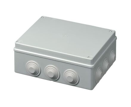 Коробка розподільча зовнішня 240x190х90мм IP55 з сальниками гумовими ELETTROCANALI EC400C7