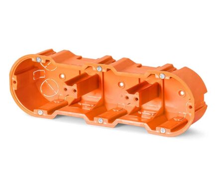 Коробка установча потрійна глибока для бетону з шурупами SIMET M3x60DF