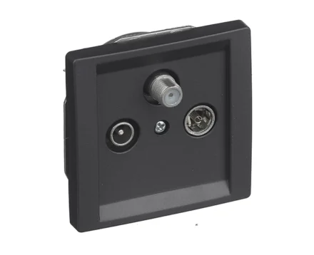 Розетка TV кінцева SIEMENS DELTA Style R-TV-SAT, чорний коссо