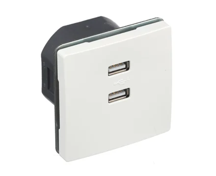 Розетка 2-на USB SIEMENS DELTA Style 250V, 2100 mA біл.полярний
